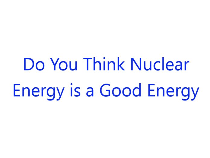Do You Think Nuclear Energy is a Good Energy Source for South Africa Why/why Not