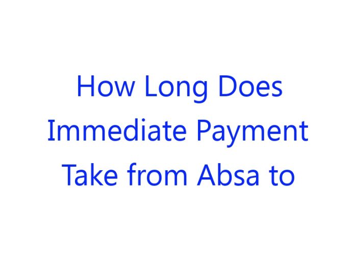 How Long Does Immediate Payment Take from Absa to Capitec