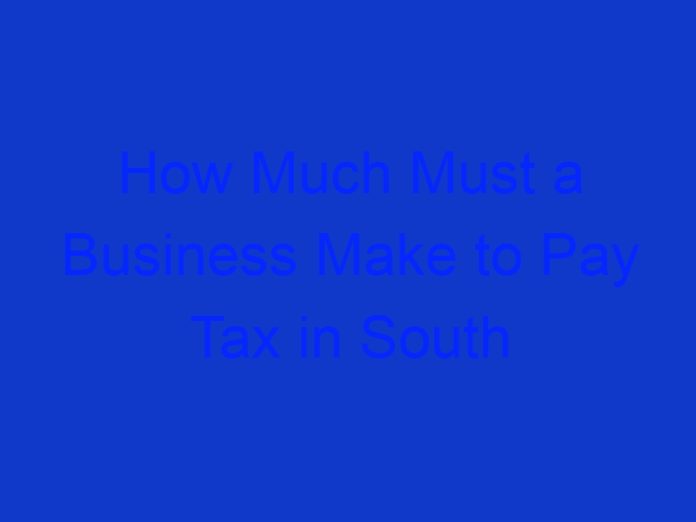 How Much Must a Business Make to Pay Tax in South Africa