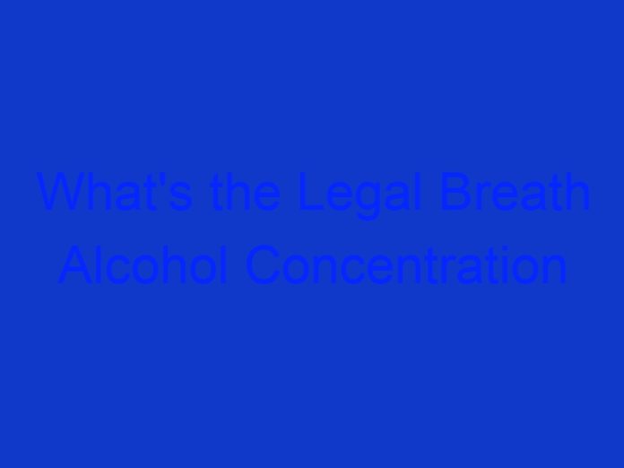 What's the Legal Breath Alcohol Concentration (bac) Limit for an Open Licence Holder?